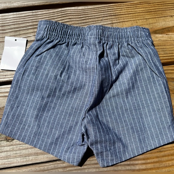 Infant Baby Toddler 12M 4 piece Izod White and Blue Suspenders matching set - Picture 9 of 10